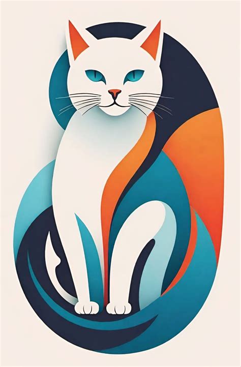 modern cat wall art painting artofit