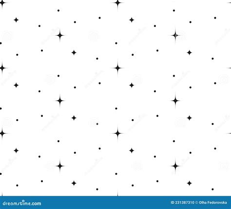 Abstract Background Seamless Pattern Dot And Star Stock Vector