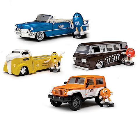 M&MS 1:24-Scale Diecast Cars Featuring A 1956 Cadillac Eldorado, A 1965 ...