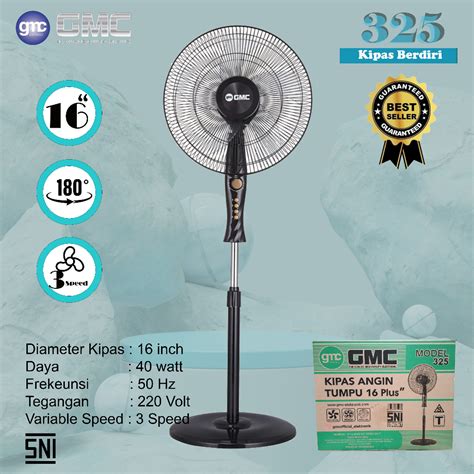 Jual Kipas Angin Berdiri GMC 325 16 Inch Stand Fan SNI Garansi Shopee