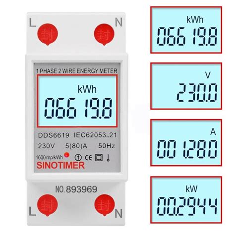 A Dds V Lcd Digital Single Phase Energy Watt Kwh Meter Din