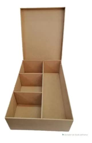 5 Caja Para Botella Con Divisiones Mide 25x35cm Mdf Regalo En Venta En