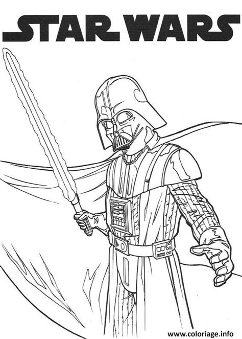 Coloriage Dark Vador Star Wars Jecolorie