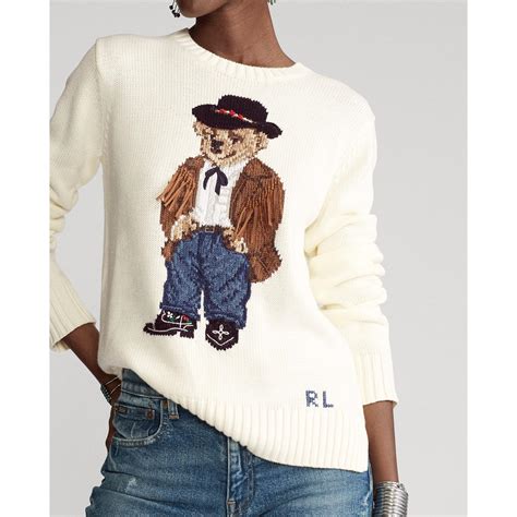 Ralph Lauren Cowboy Polo Bear Jumper Lyst