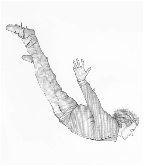 Person Falling From Sky Drawing