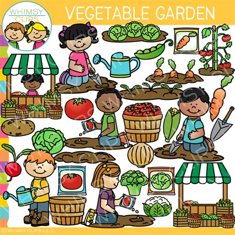 Vegetable Garden Clip Art , Images & Illustrations | Whimsy Clips