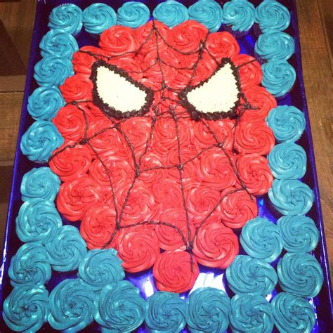 Spider Man Cupcake Cake Spiderman Cupcakes Spiderman Cake Cupcake Cakes