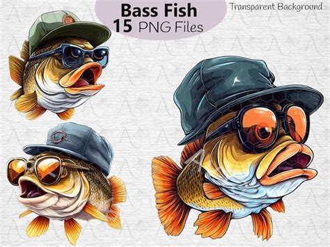 Bass Fish Clipart Bass Fish Png Fish Clipart Watercolor Bass