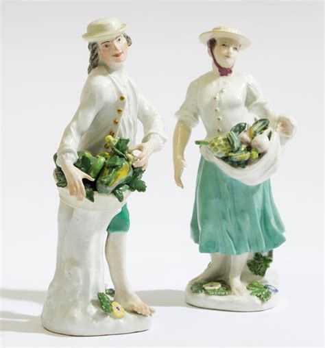 Coppia Di Figurine Meissen 1750 Circa Modelli Di Johann Friedrichch