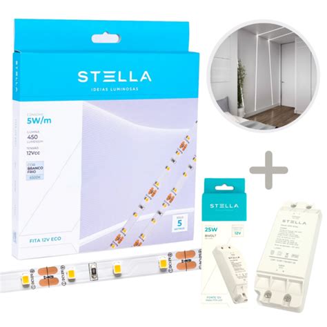 Fita Led Profissional Eco W M Ip V K Stella Fonte W