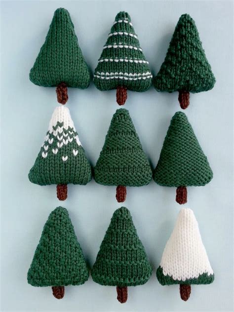 Christmas Trees Knitting Pattern By Squibblybups Christmas Knitting