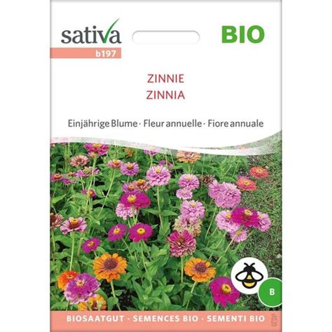 Sativa Bio Einj Hrige Blume Zinnie Packung Bloomling Deutschland