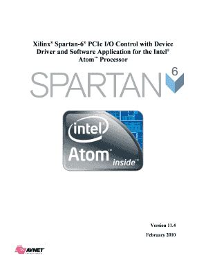 Fillable Online Xilinx Spartan Pcie I O Control For Intel Atom