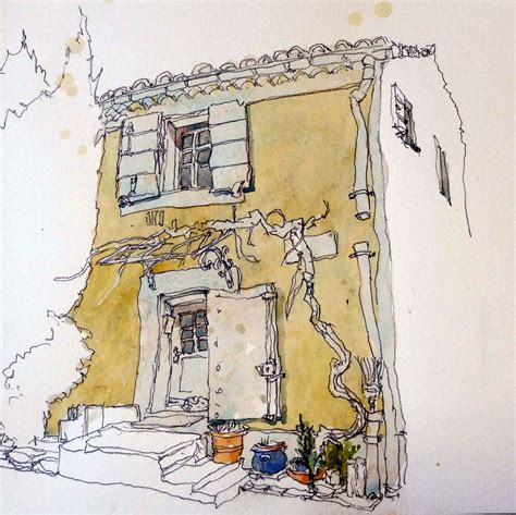 Demo Venelles W Watercolor Urban Urban Sketching Watercolor