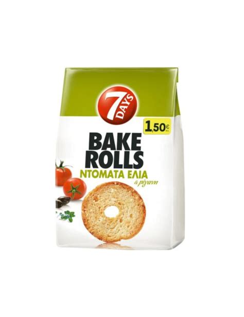 7days σνάκ Bake Rolls τομάτα And ελιά 150g