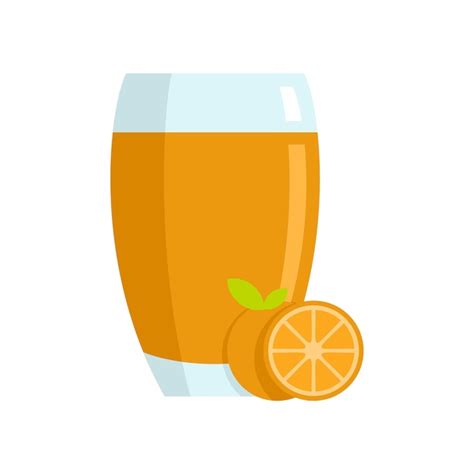 Premium Vector Orange Juice Icon Flat Illustration Of Orange Juice Vector Icon Isolated On