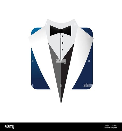 Professional Gentleman Suit Tuxedo Logo Vector Men Clothing Graphic