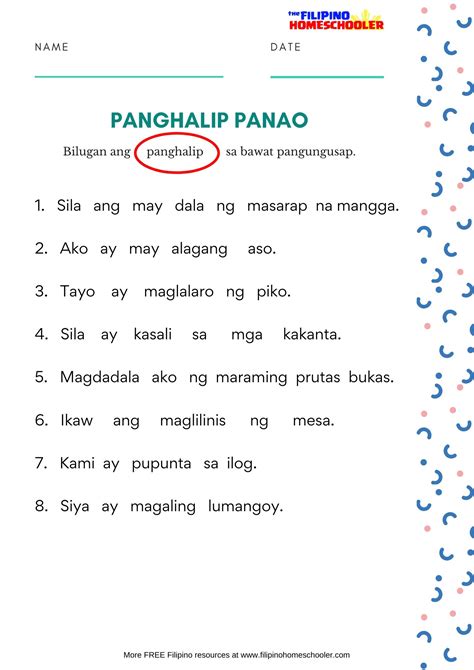 Worksheet Ng Panghalip Panao Hot Sex Picture