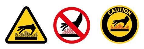 Premium Vector Caution Hot Surface Do Not Touch The Surface Sign Vector Illustration Isolated