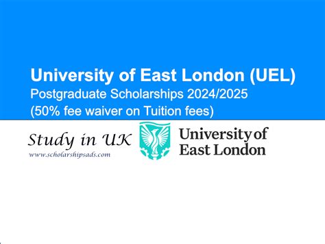 University of East London (UEL) Postgraduate UK Scholarships 2024/2025.