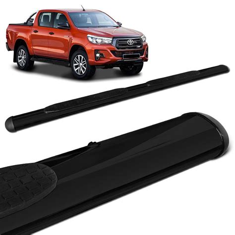 Estribo Lateral Hilux 2016 A 2019 Oval Preto General Car