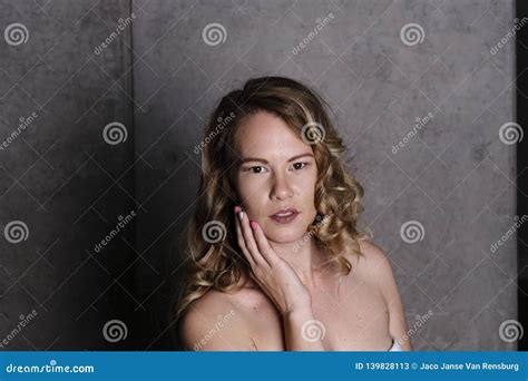 A Gorgeous Blonde Model In Studio Stock Image Image Of Lovely Blond