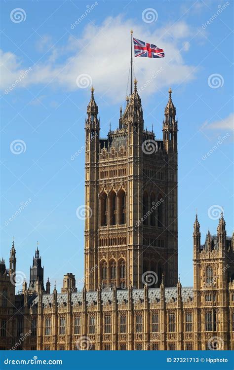 Tower of Palace of Westminster Stock Image - Image of london, landscape ...