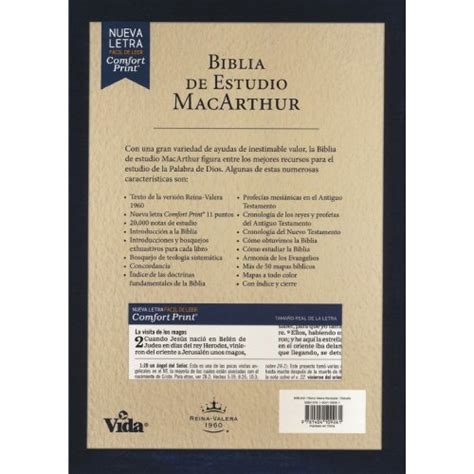 Biblia De Estudio Macarthur Reina Valera Letra Grande De Lujo Filo