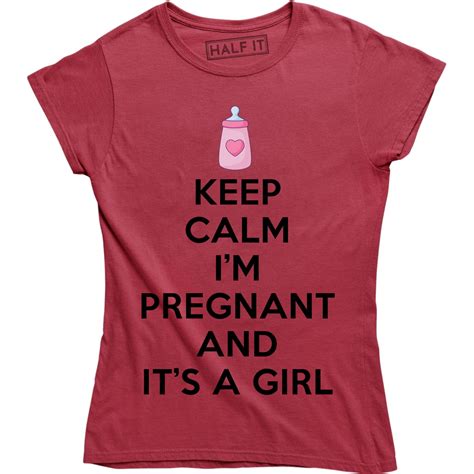 Keep Calm I M Pregnant And It S A Girl Funny Maternity Pregnancy Women