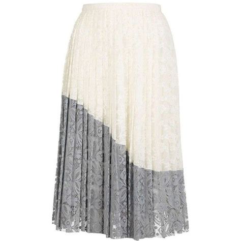 Women S Topshop Colorblock Pleated Midi Skirt 520 Ron Liked On Polyvore Featuring Skirts