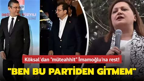 Burcu Köksal ile Ekrem İmamoğlu geriliminde yeni detaylar Ben bu