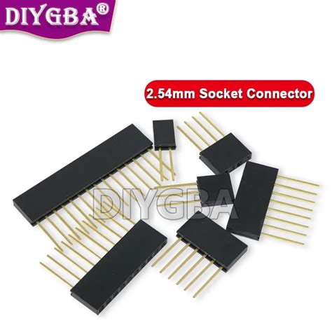 Pcs Socket Connector Mm Single Row Female Long Pins Mm