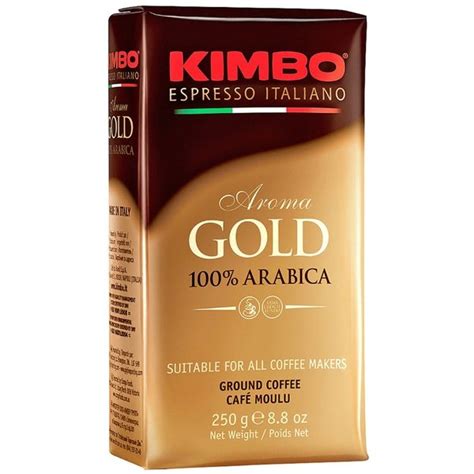 Włoska kawa mielona import KIMBO Aroma Gold 100 Arabica 250 g Kimbo