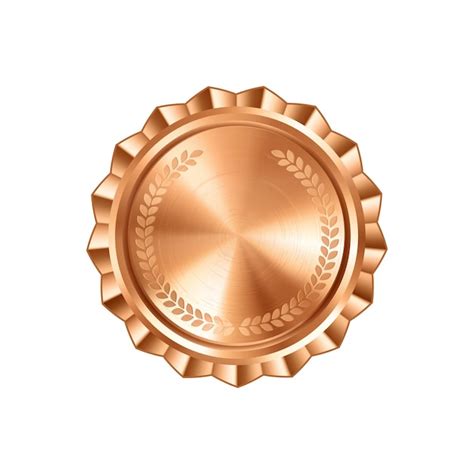 Premium Vector Blank Bronze Medal Template With Engraved Laurel