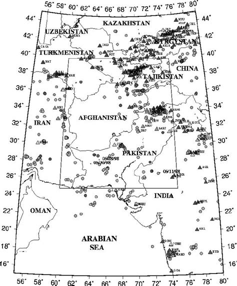 Map Of Study Area Showing Location Of All Known Seismographic Stations