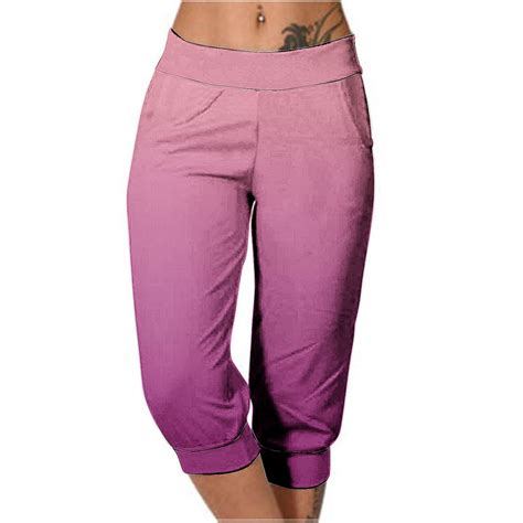 Scyoekwg Lightweight Capris For Women Mid Waist Lightweight Capris