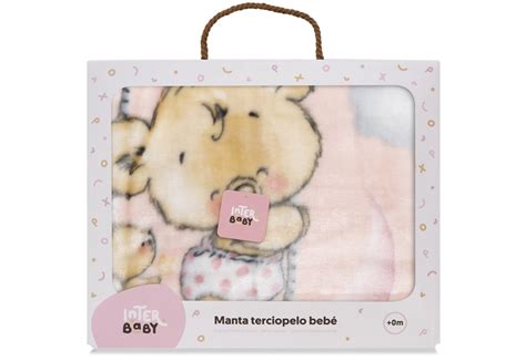 Manta Terciopelo Rachel X Cuna Interbaby Osito Nube Tresfan