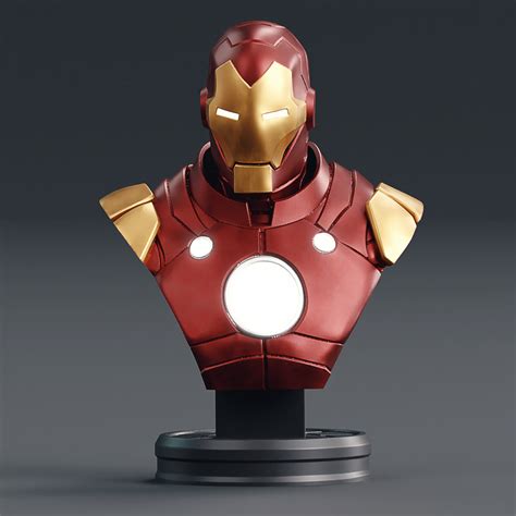 Stl File Iron Man Model 70 Bust 3d Print File Stl 👨 ・3d Printable Model