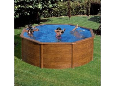 Piscina Desmontable Gre Sicilia Circular Imitaci N Madera Piscinarium