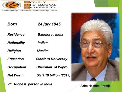 Azim Premji (Wipro Pvt. ltd) | PPT