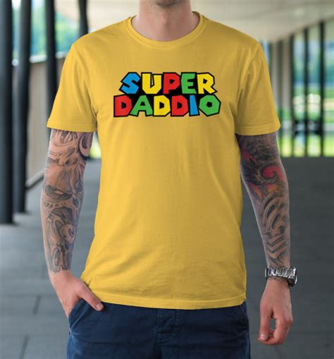 Super Daddio Funny Gamer Dad Fathers Day Video Game Lover T Shirt Tee