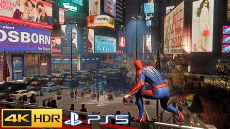 Marvel S Spider Man Times Square Looks Stunning On Ps Next Gen Ray