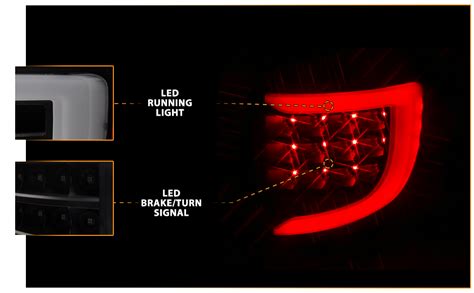 Amerilite C Type Led Tube Smoke Black Replacement Tail Light Assembly