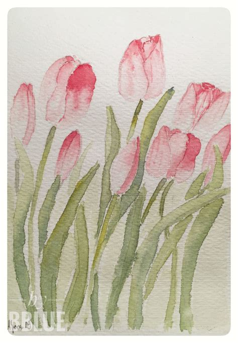 Tulpen Frühling Aquarell Blumen aquarell Aquarell blumen Aquarell karte