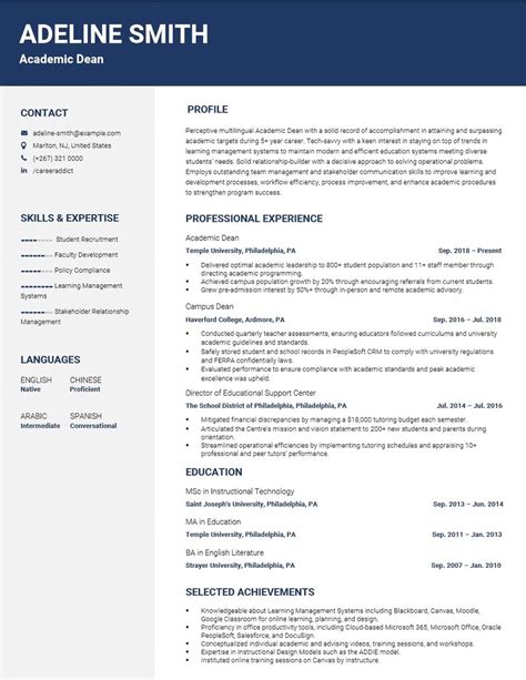 The Best Teaching Cvrésumé Examples And Templates