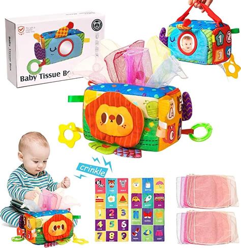 Baby Tissue Box Toy, Montessori Toys for Babies 6-12 Months Boys Girls ...