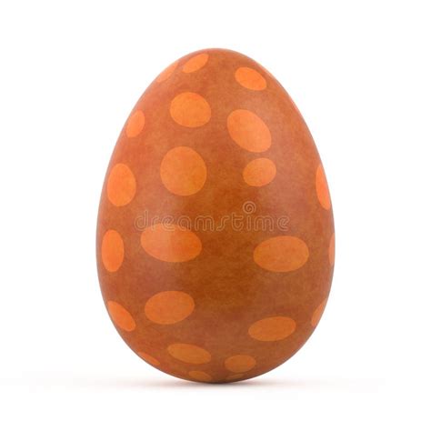 Orange Easter Egg Isolated On White Stock Illustration Illustration