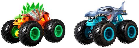 Набор машинок Mattel Hot Wheels Монстр трак Взаимное уничтожение Мотозавр и Мега Рекс 2 шт