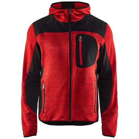 Blaklader Veste Tricot E Capuche Rouge Noir M Leroy Merlin