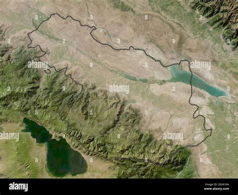 Ganja-Qazakh, region of Azerbaijan. Low resolution satellite map Stock ...